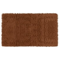 Deluxe Soft Fau Sheepskin szőrme sorozat beltéri bozontos terület szőnyeg kávé 3 '5' Rec