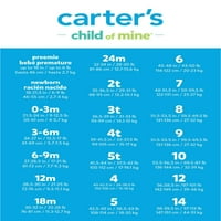 Carter gyermeke, kisfiú bodysuit és kocogók ruhája, 6 darab, méretű preemie-12m