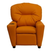 Flash bútorok szabványos vinil fekvőfotel pohártartóval, narancssárga vinil