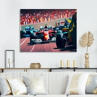 Designart versenyautó a Monaco GP Canvas Wall Art -ban