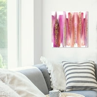 Wynwood Studio Abstract Canvas Art Print 'inspiráló rózsaszín színminták textúrák - rózsaszín, arany