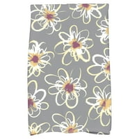 Egyszerűen Daisy 18 30 Penelope Floral Geometric nyomtatási kéz törülköző