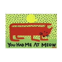 Hillary Vermont Pet Designs az emberek számára, hogy a Meow Red Cat -nál nekem vászon művészet