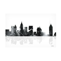 Marlene Watson 'Atlanta Georgia Skyline BG 1' Canvas Art