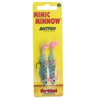 Northland Tackle Mimic Minnow Shad, Jig és a farok, édesvízi, Glow Rainbow