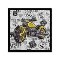 Védjegy Képzőművészet 'Vintage Motorcycles a 17. úton' Canvas Art készítette: Jean Plout