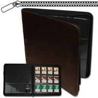 12-Pocket Z-Folio, LT, Barna