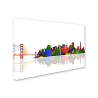 Védjegy Szépművészet San Francisco California Skyline Canvas Art készítette: Marlene Watson