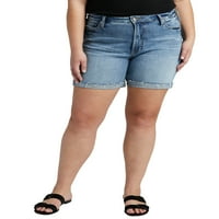 Ezüst Jeans Co. női plusz méretű, biztos, hogy magas emelkedés hosszú, rövid derékméret 12-24