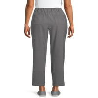 Climateright By Cuddl Duds Női Stretch Woven Scrub lapos első nadrág