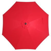 Támaszok 11ft igazán piros kerek szabadtéri dönthető piaci esernyő hajtókarral
