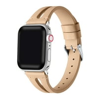 Posh Tech Sage Bézs Geunine Bőrszenekar az Apple Watch sorozatához 1,2,3,4,5,6,7, és Se - Se - Méret