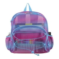 EastSport Unise Mesh Bungee hátizsák párnázott vállpántokkal, rózsaszín kék