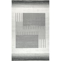 nuloom chelsea gép mosható modern absztrakt vonalú szőnyeg, 8 '10', szürke