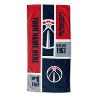 Washington Wizards NBA Colorblock személyre szabott strand törülköző