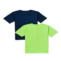 Fiúk neon teljesítményű pólók, 2 csomag, 8-20 méret