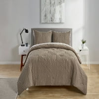 Home Chateau texturált medál ágy-zsák-vigasztaló szett, iker iker XL, barna