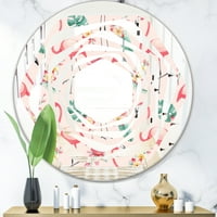 Designart 31,5 31.5 rózsaszín modern fali tükör