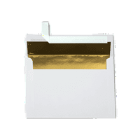 Luxpaper A meghívó borítékok, 1 8, lb fehér, arany béléssel, csomagolással