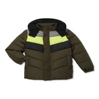 iXtreme Boys texturált Colorblocked Puffer kabát, méretek 4-18