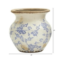 Szinte természetes 7 tradicionális toszkán kerámia kék tekercs urn váza