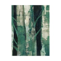 Védjegy Szépművészet 'Deep Woods II smaragd növény' vászon művészet, Albena Hristova
