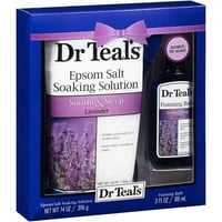 Dr. Teal megnyugtatja és alvás levendula epsom sóval és habfürdő -mintavevő ajándékkészlet