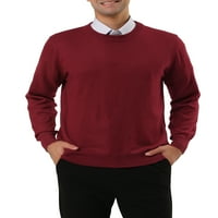 Egyedi alku a férfiak alkalmi kerek nyakának hosszú ujjú, kötött pulóver pulóver