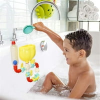 Szórakoztató kis játékok fürdőjátékok kisgyermekek számára, virágvízállomás, fürdőszálak, rakás csészék, forgó spray -vízi játék,