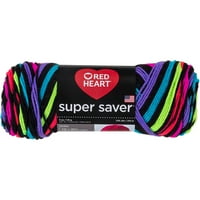 Red Heart Super Saver Fonal 24 pk-neon csík