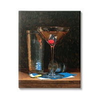 Stupell Industries Martini Glass Italkeverő részletes csendélet, 40, Todd M. Casey tervezése
