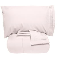 Luxus ágy-a-táskánál alternatív vigasztaló és lemezkészlet-halvány rózsaszín-királynő