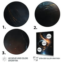 Designart Deep Planet Eclipse v Canvas Wall Art