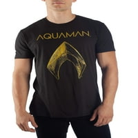 Férfi DC Comics Aquaman Metallic Logo Grafikus póló
