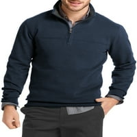 North Hudson Outfitters férfi beperelt gyapjú cipzáras pulóver