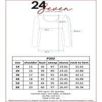 24 Seven Comfore Apparel női plusz méretű, hosszú ujjú lengési tunika teteje