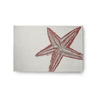Egyszerűen a Daisy 2 '3' nagy csillag tengeri zsenile szőnyeg, ligonberry piros
