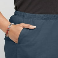 Hanes Originals női pamut Jersey rövidnadrág, plusz méretű, 2.5 Trekking szürke 4x
