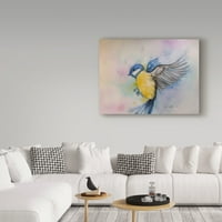 Védjegy képzőművészet 'Bluebird sárga' vászon művészet Angie Livingstone