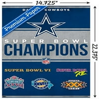 Dallas Cowboys-Bajnokok Fali Poszter, 14.725 22.375