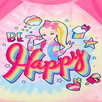 Jojo Siwa Girls egy darabból álló fürdőruhák, tankini felső, kiütéses őr és bikini alsó, 4-darabból álló úszókészlet, 4-7.