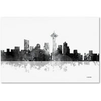 Védjegy Szépművészet Seattle Washington Skyline BG-1 vászon művészete, Marlene Watson