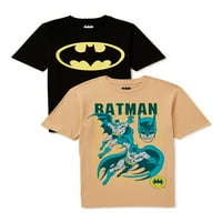 Batman fiúk klasszikus grafikus póló, 2-csomag, méretek XS-XXL