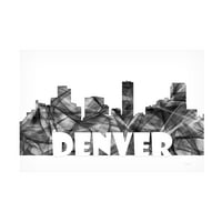 Marlene Watson 'Denver Colorado Skyline BG 2' Canvas Art