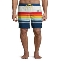 Férfi és nagy férfi engedélyezett Corona Stripe Boardshorts, 3XL méretig