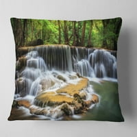 A Huai Mae Kamin Waterfall SI Designart szintje - dobja a párnát - 16x16