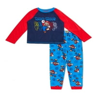Super Mario Boys hosszú ujjú hosszú nadrág 2 darabos pizsamák mérete 4-12