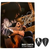 Rudy Sarzo Autogrogred Picture és Signature Guitar Pick Pack