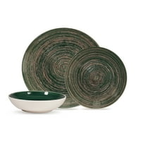 Alaptárs kavargó kollekció 12 darabos kő edénykészlet, zöld