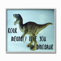 A Stupell Roar gyerekszobája, szeretlek a dinoszaurusz keretes fal művészetében, Daphne Polselli